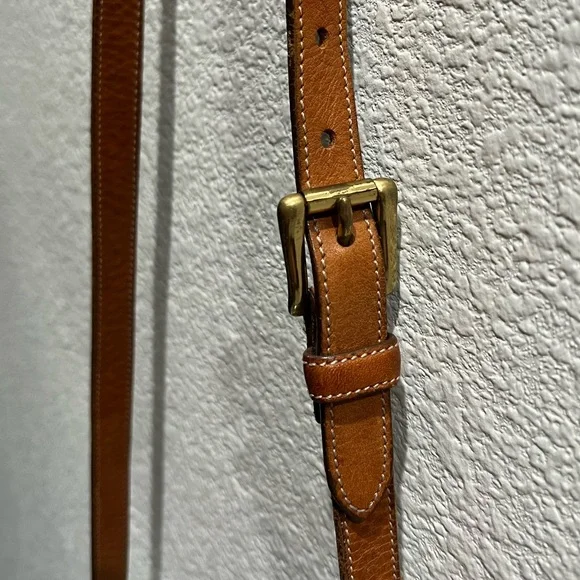 Vintage 1970s Dooney & Bourke Cavalry Spectator Leather Bucket Crossbody Bag - Picture 4 of 16